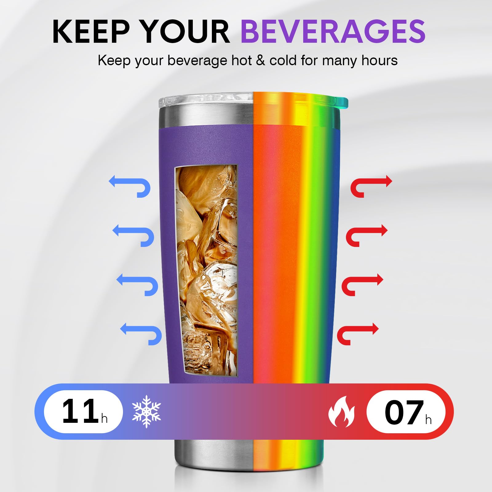 NOWWISH Inspirational Coffee Mug for Men, 14oz Vacuum Insulated Stainless Steel Cup, You Are Awesome Gift for Husband, Boyfriend, Dad - Navy Blue