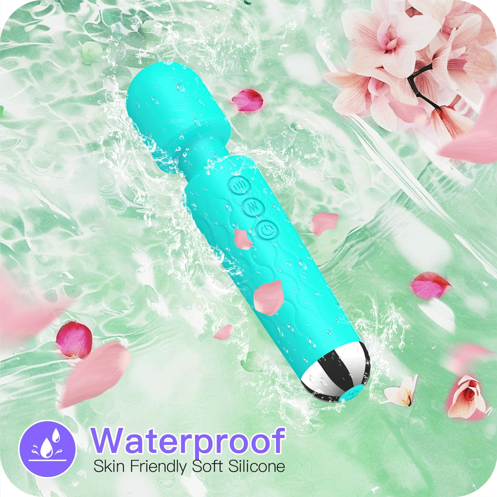 Vibrator Wand,Adult Sex Toy Wand, G Spot Dildo, Clit Vibrator, Sex Vibrators,Clitoris Stimulation,with 8 Speeds & 20 Patterns,Fully Waterproof,Vibrating Wand for her Pleasure (Rose Red)