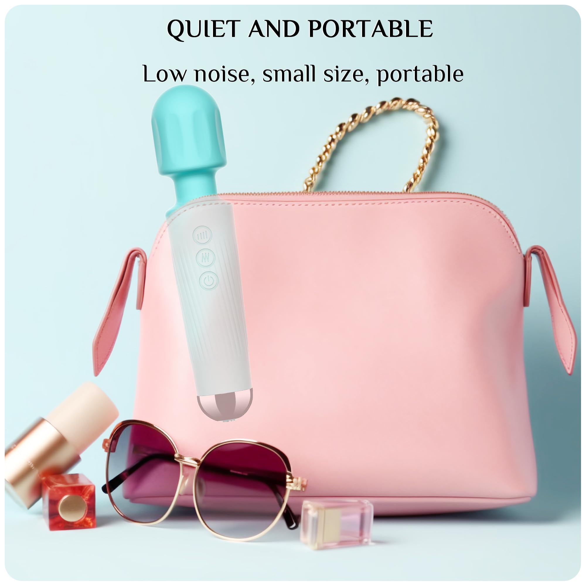 Vibrator Wand,Adult Sex Toy Wand, G Spot Dildo, Clit Vibrator, Sex Vibrators,Clitoris Stimulation,with 8 Speeds & 20 Patterns,Fully Waterproof,Vibrating Wand for her Pleasure (Rose Red)