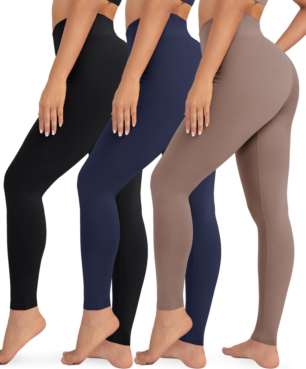 VALANDY High Waisted Leggings for Women Stretch Tummy Control Workout Running Yoga Pants Reg&Plus Size