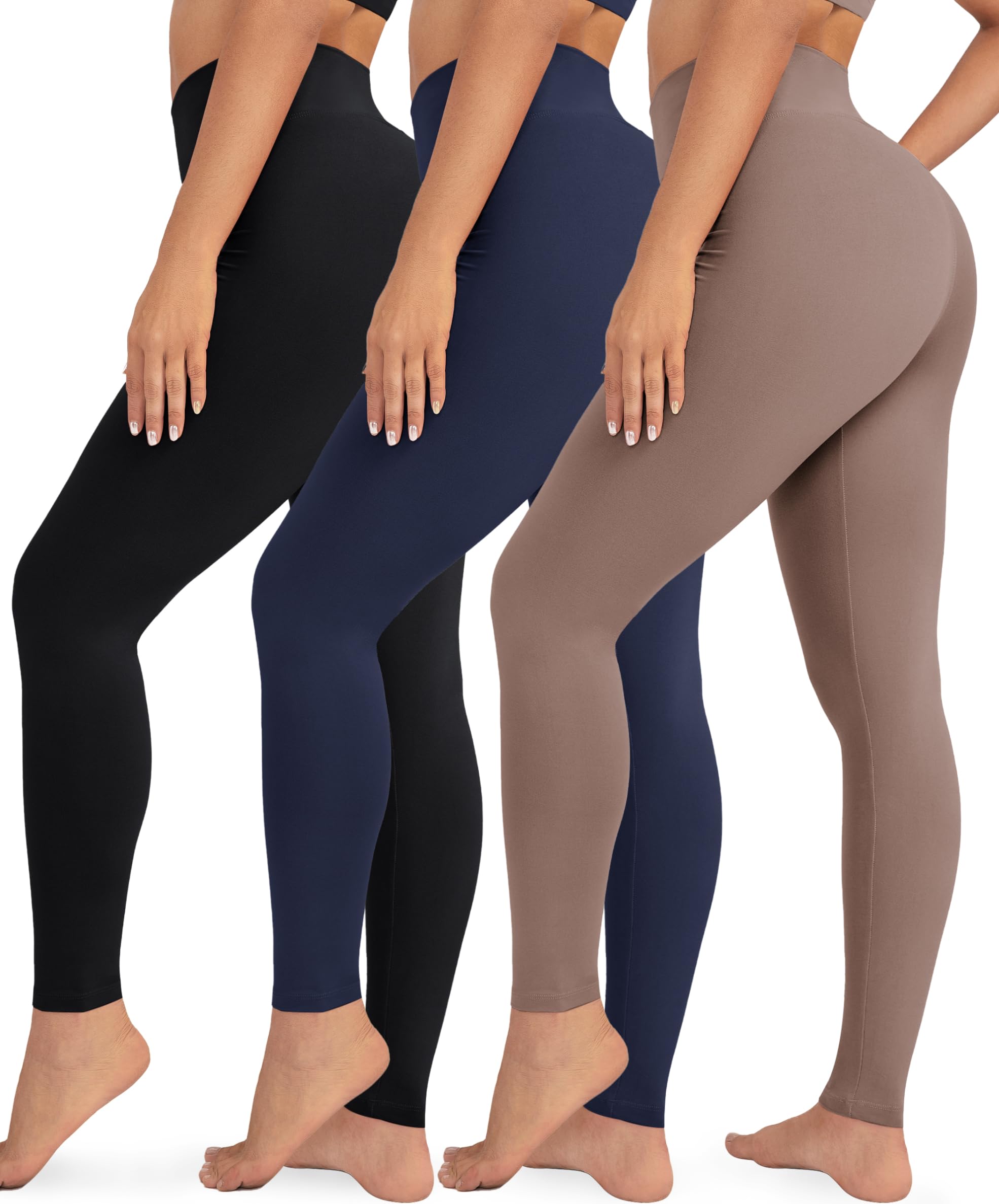 VALANDY High Waisted Leggings for Women Stretch Tummy Control Workout Running Yoga Pants Reg&Plus Size