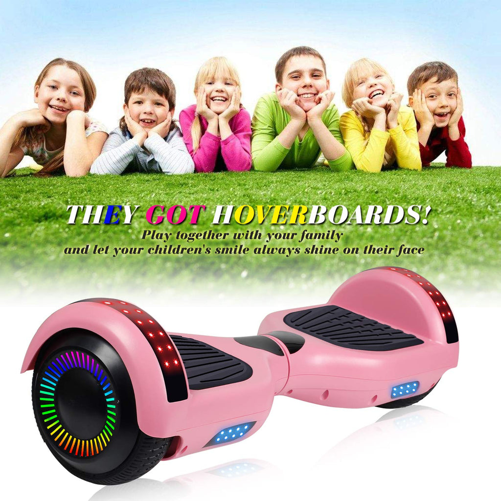 LIEAGLE Hoverboard, 6.5" Self Balancing Scooter Hover Board with Bluetooth Wheels LED Lights for Kids Adults