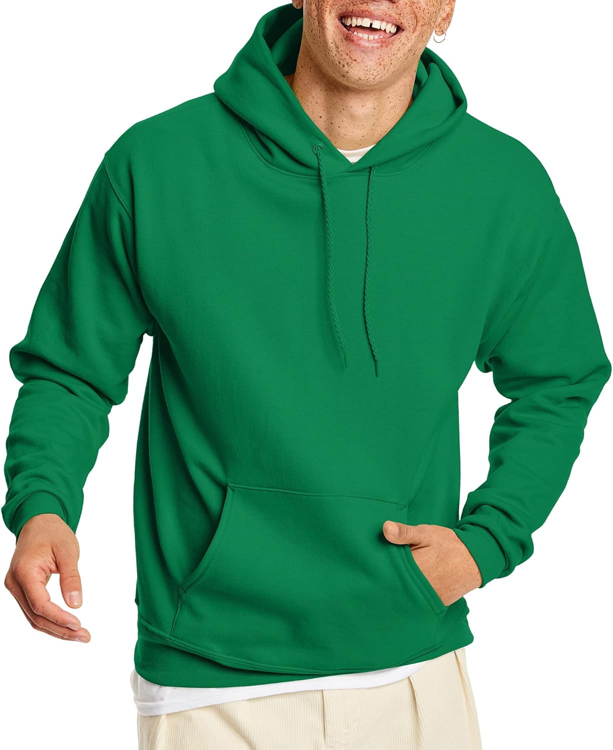 Hanes EcoSmart Hoodie, Midweight Fleece, Pullover Hooded Sweatshirt for Men