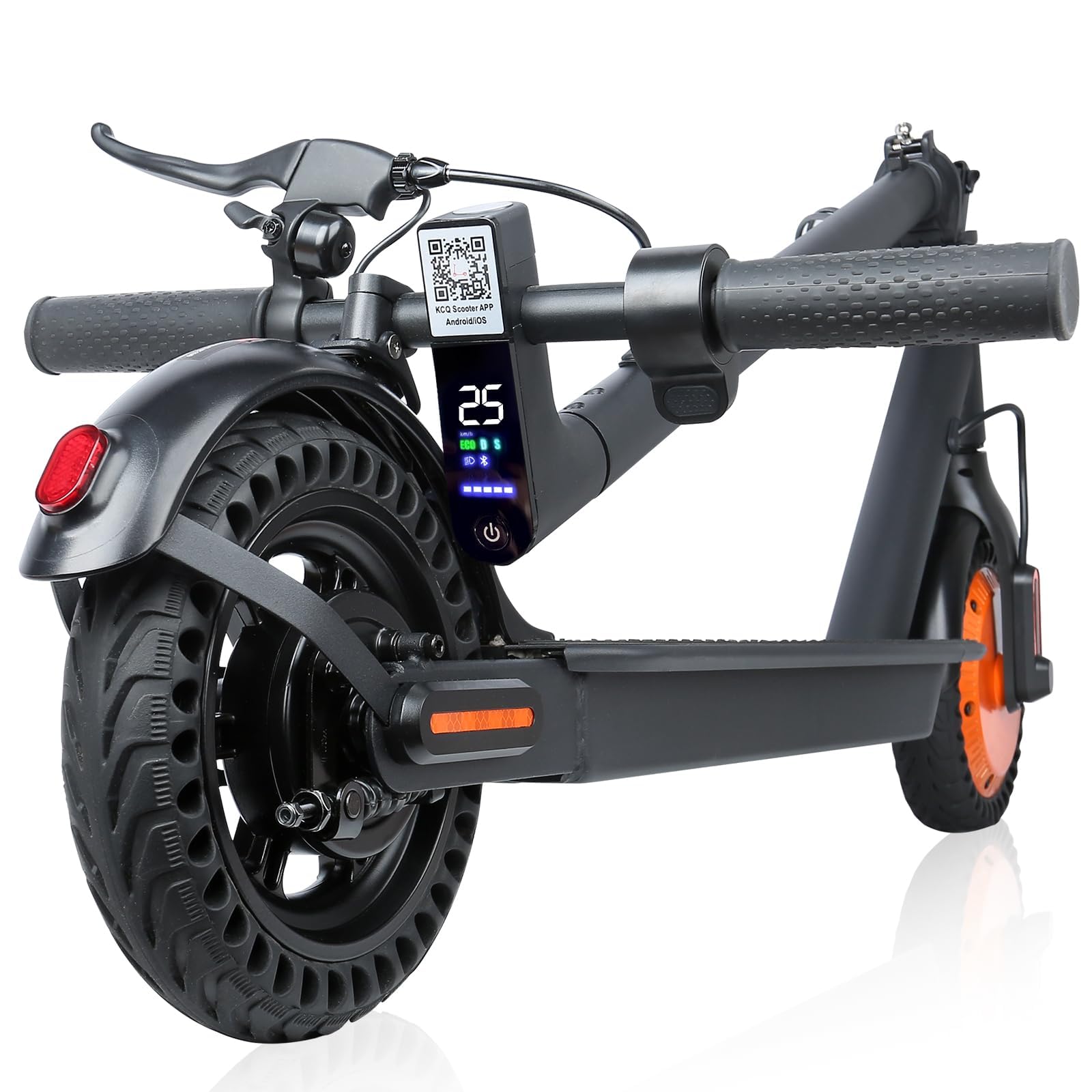 Electric Scooter for Adults, 8.5" Solid Tires, 350/500W Motor, 16/19MPH Max Speed & 12/21 Miles Range, Portable Foldable E-Scooter with Smart APP, Cruise Control, Dual-Brake System（Two Models）