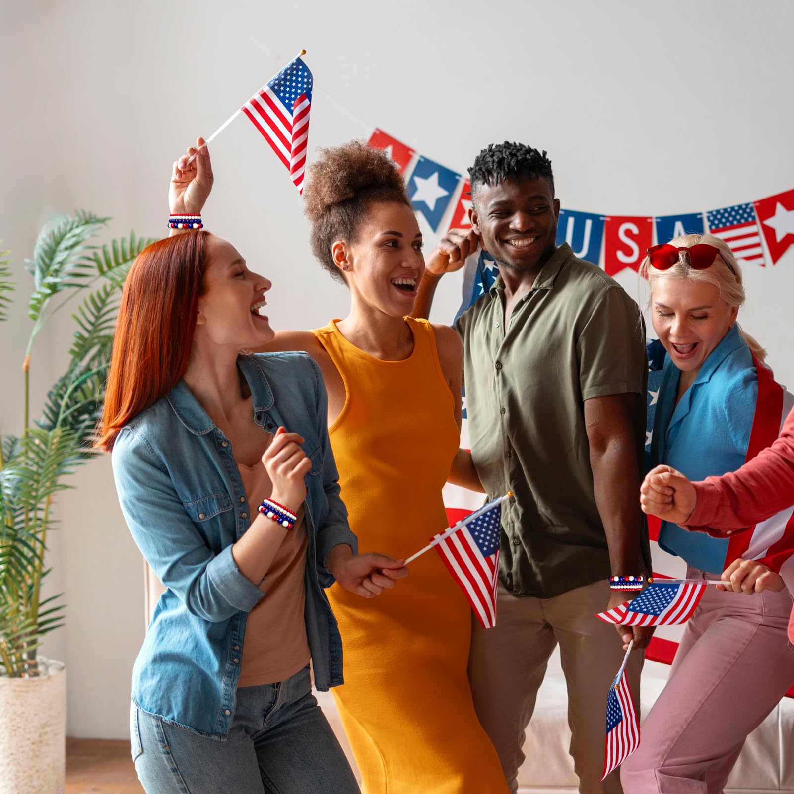 4pcs Beaded Bracelets for Women,Natural Healing Crystal Gemstones Bracelet,Anxiety Stress Relief Bracelet Handmade purple Jewelry Gifts for Women