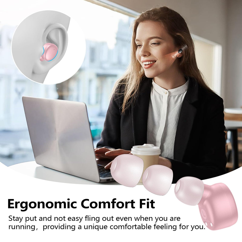 kurdene Wireless Earbuds Bluetooth 5.3 in Ear Buds Light Weight Headphones,Deep Bass Sound,Built in Mics Headset,Clear Calls Earphones for Sports Workout