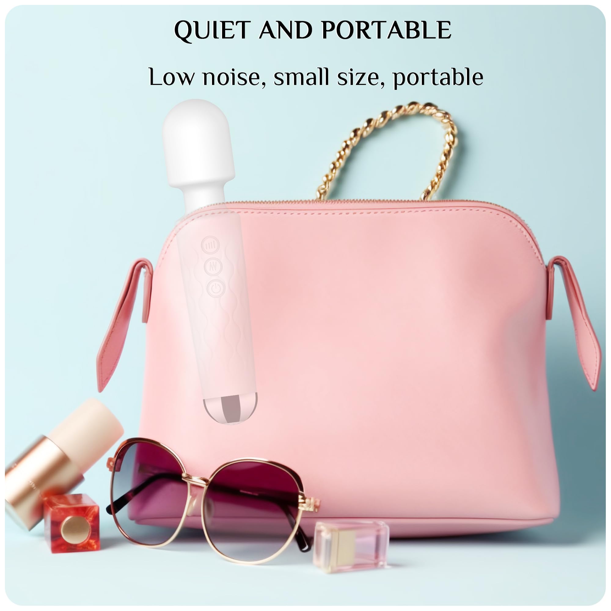 Vibrator Wand,Adult Sex Toy Wand, G Spot Dildo, Clit Vibrator, Sex Vibrators,Clitoris Stimulation,with 8 Speeds & 20 Patterns,Fully Waterproof,Vibrating Wand for her Pleasure (Rose Red)