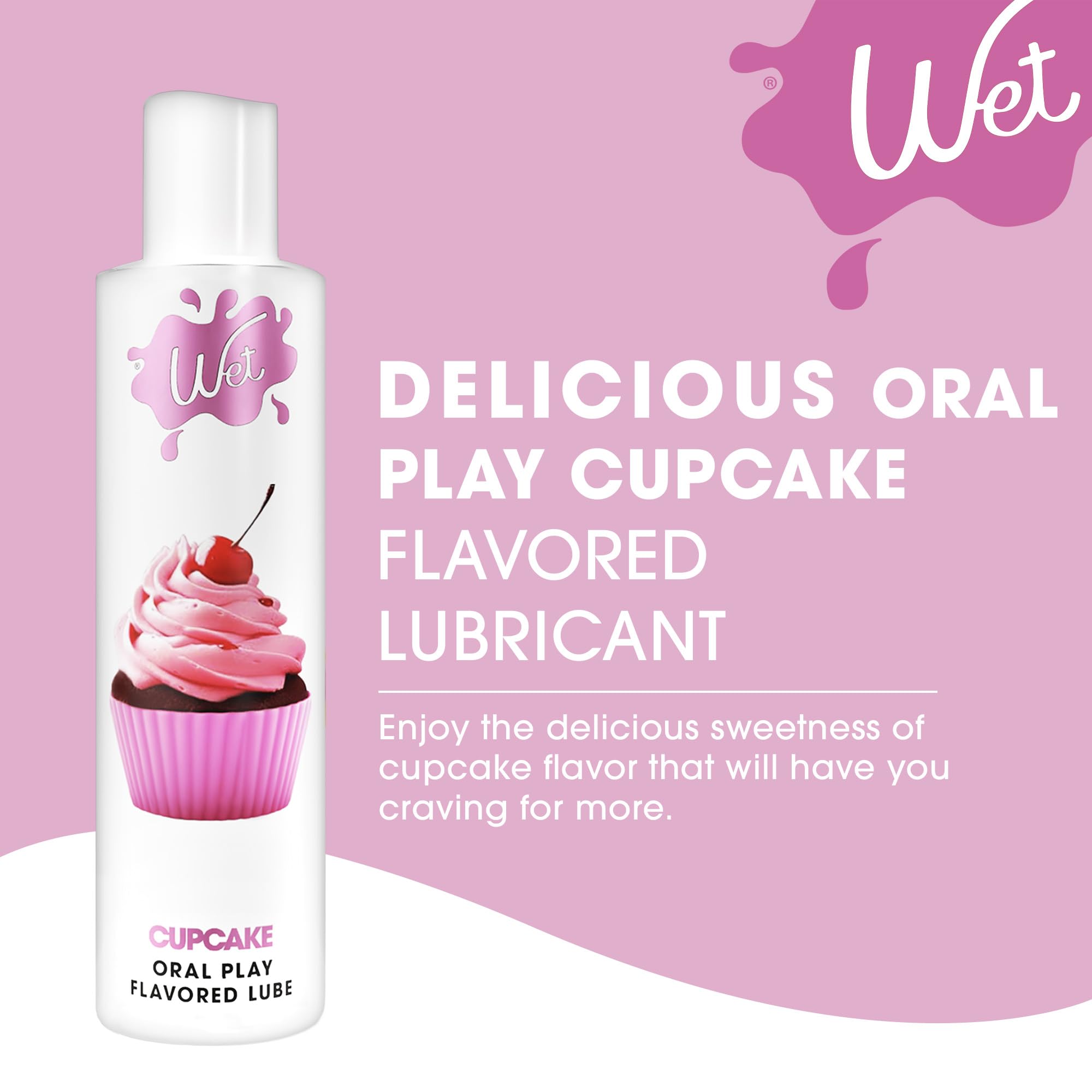 Wet Sexy Strawberry Premium Flavored Edible Lube for Men, Women and Couples | Long-Lasting, Condom Safe, Sugar Free, 9 fl oz