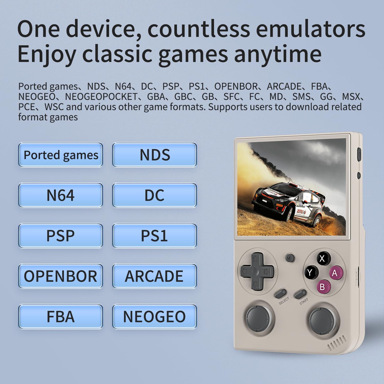 G350 Retro Handheld Game Console , G350 Retro Gaming Console 3.5'' IPS Screen Linux System Built-in 64G TF Card 20+Emulators Pre-Installed 4371 Games Retro Game Console with 3200mAh Battery Black