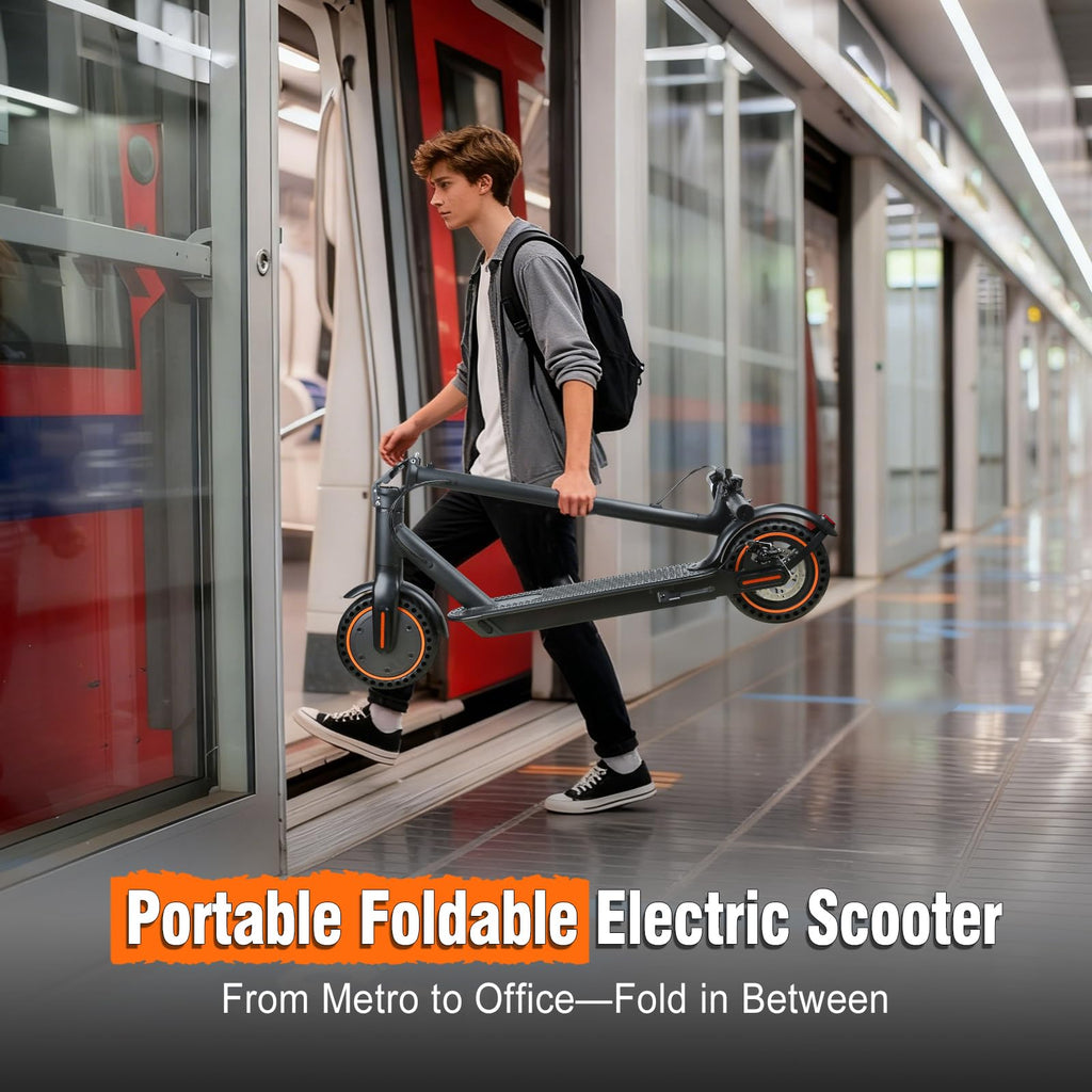 ‌Fregogo Electric Scooter for Adults - Folding Commuter E-Scooter,500W Peak Motor,12/21 Mile Long Range Adults Electric Scooter,16/19 MPH Speed,8.5" Anti-Solid Tires, Dual Brake System & App Control