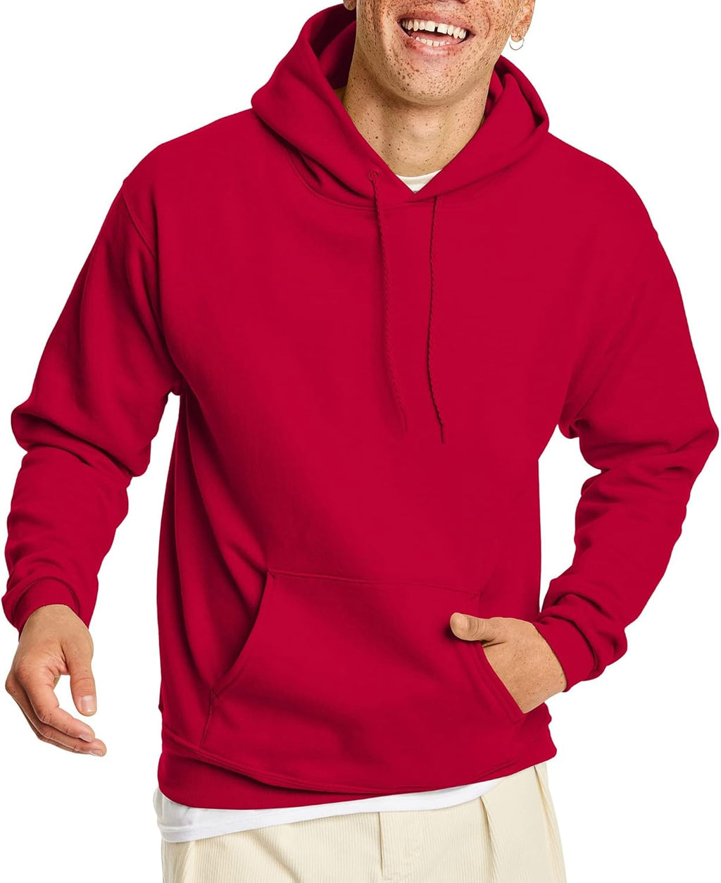 Hanes EcoSmart Hoodie, Midweight Fleece, Pullover Hooded Sweatshirt for Men