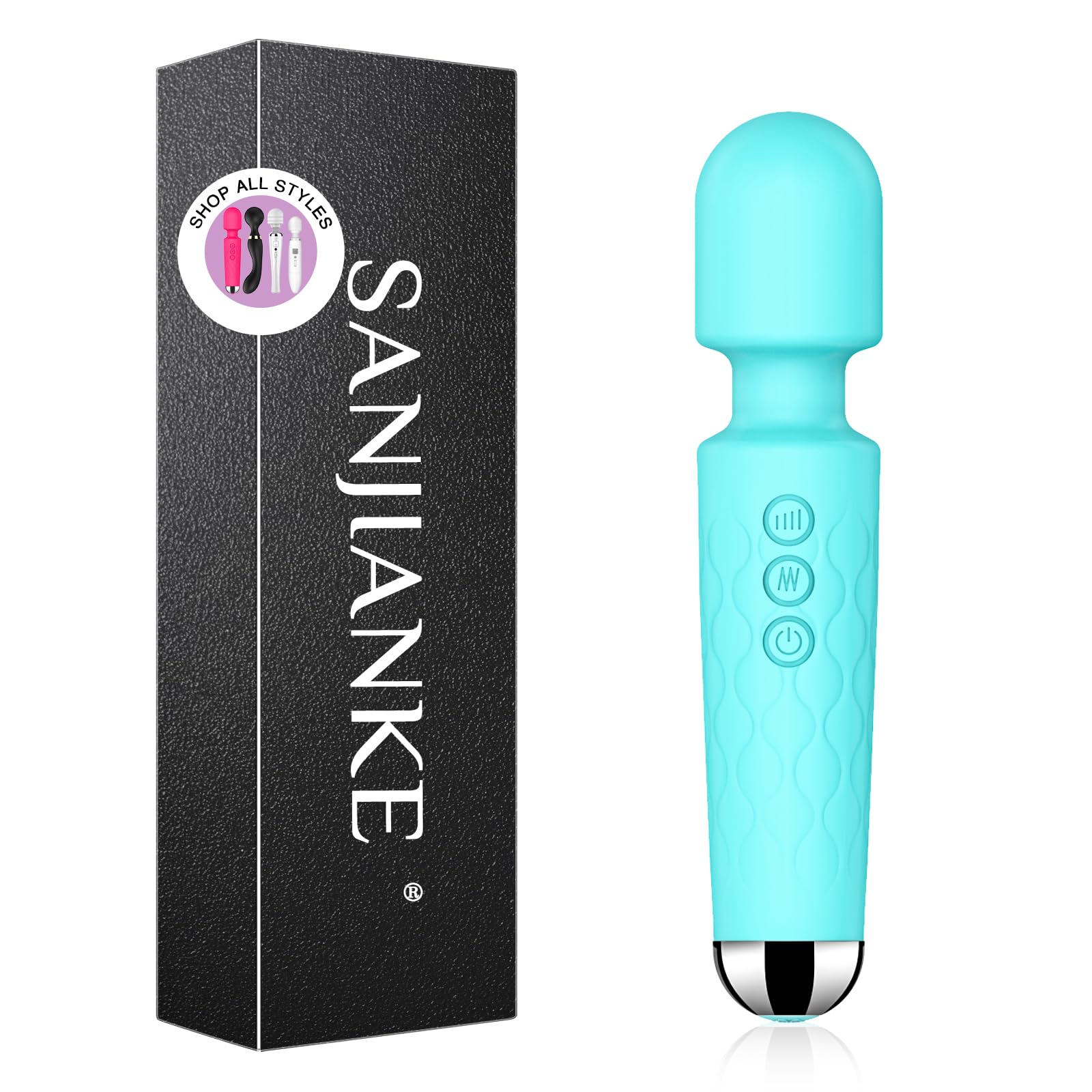 Vibrator Wand,Adult Sex Toy Wand, G Spot Dildo, Clit Vibrator, Sex Vibrators,Clitoris Stimulation,with 8 Speeds & 20 Patterns,Fully Waterproof,Vibrating Wand for her Pleasure (Rose Red)