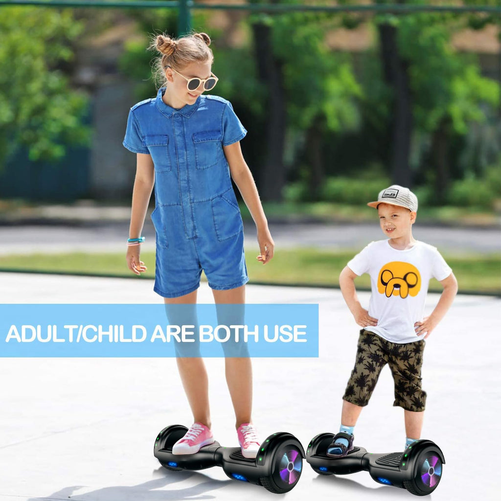 LIEAGLE Hoverboard, 6.5" Self Balancing Scooter Hover Board with Bluetooth Wheels LED Lights for Kids Adults