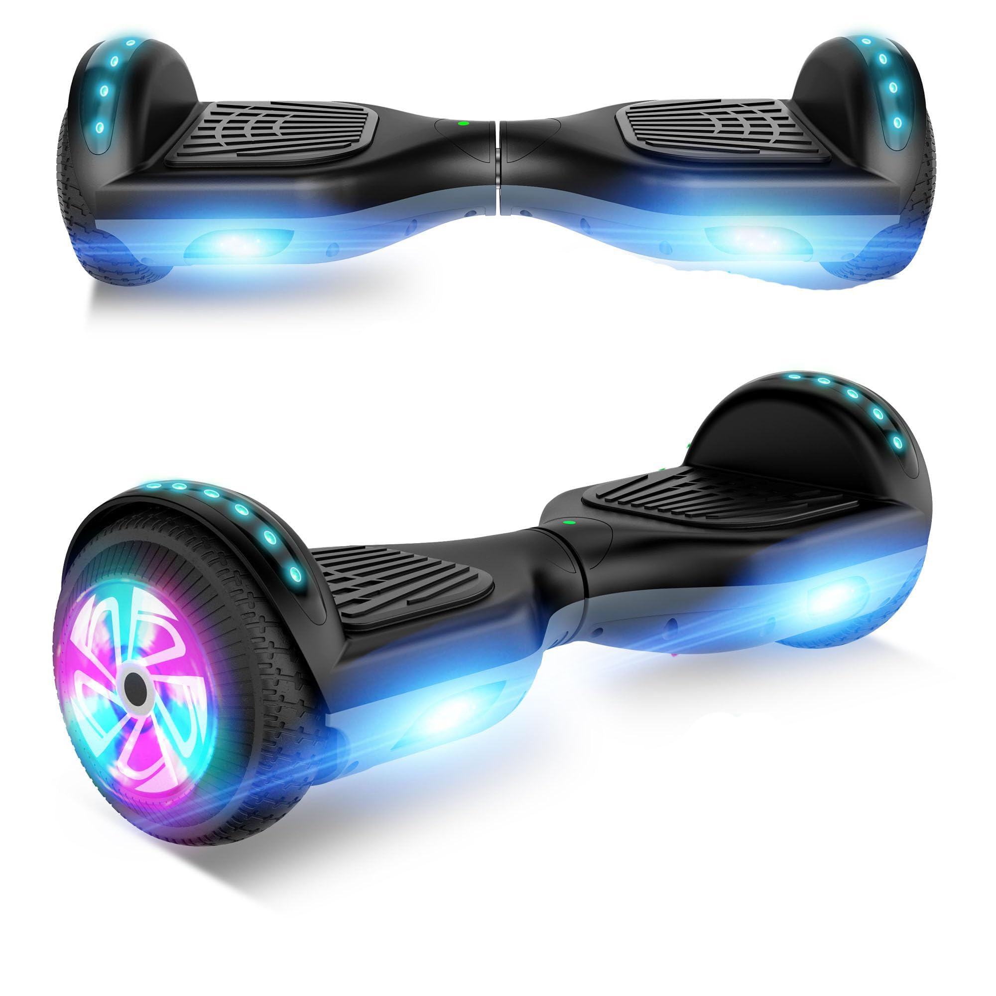 LIEAGLE Hoverboard, 6.5" Self Balancing Scooter Hover Board with Bluetooth Wheels LED Lights for Kids Adults