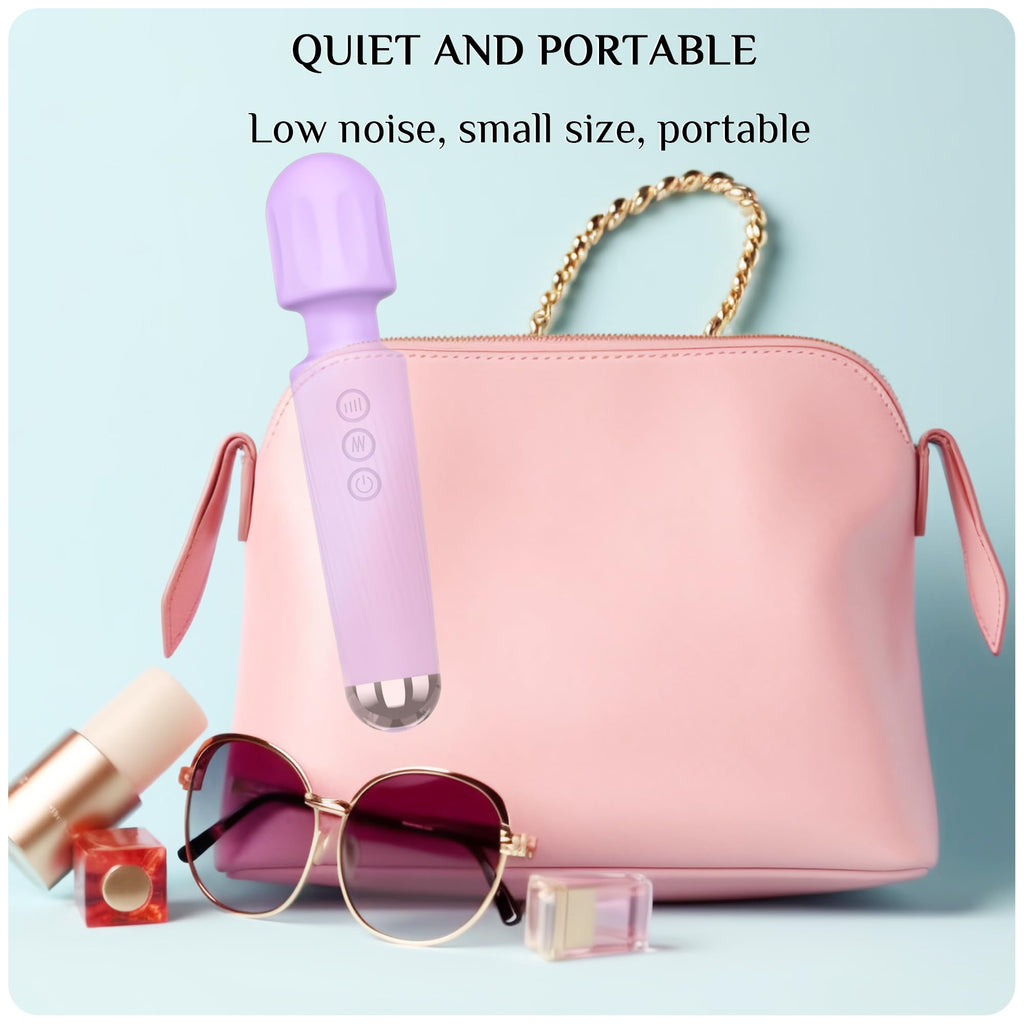 Vibrator Wand,Adult Sex Toy Wand, G Spot Dildo, Clit Vibrator, Sex Vibrators,Clitoris Stimulation,with 8 Speeds & 20 Patterns,Fully Waterproof,Vibrating Wand for her Pleasure (Rose Red)