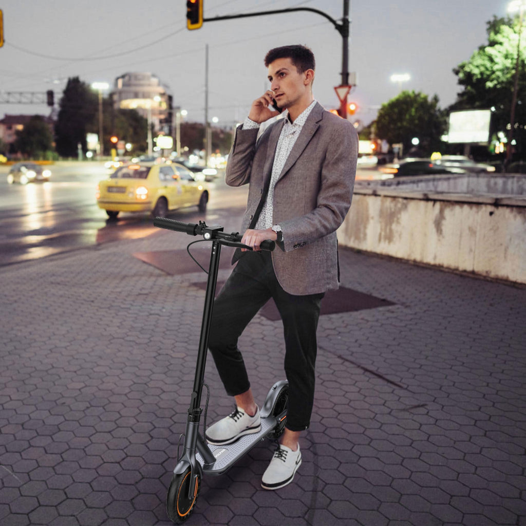 VOLPAM Electric Scooter, 350W/500W Powerful Motor, 8.5"/10" Solid Tires, 19/22Mph, 28/23/21/16 Miles Max Range, Dual Braking