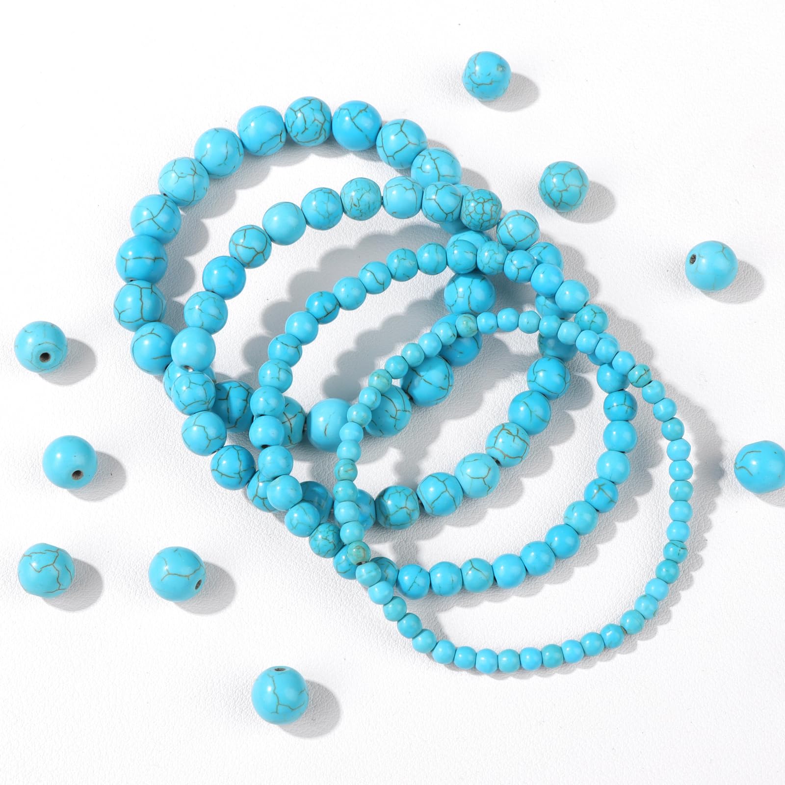 4pcs Beaded Bracelets for Women,Natural Healing Crystal Gemstones Bracelet,Anxiety Stress Relief Bracelet Handmade purple Jewelry Gifts for Women