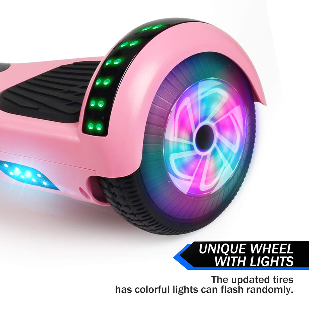 LIEAGLE Hoverboard, 6.5" Self Balancing Scooter Hover Board with Bluetooth Wheels LED Lights for Kids Adults