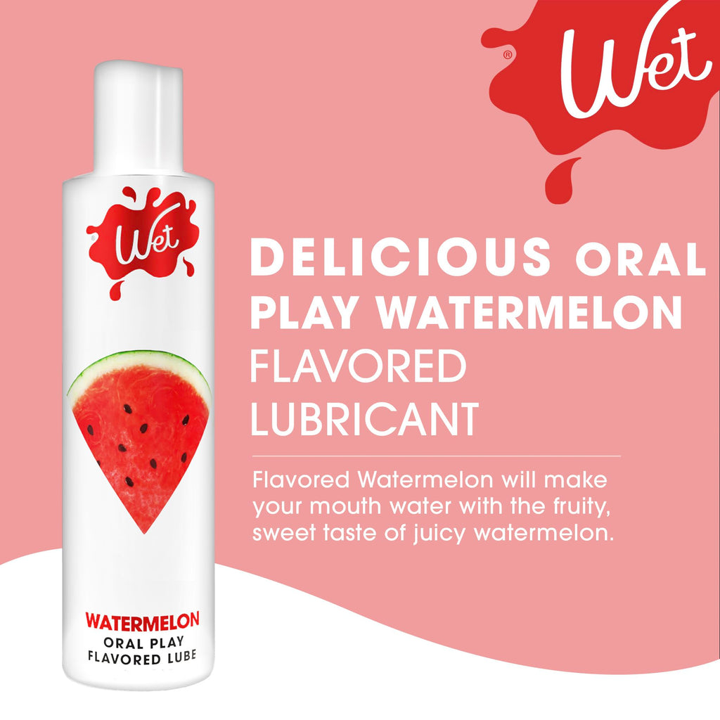 Wet Sexy Strawberry Premium Flavored Edible Lube for Men, Women and Couples | Long-Lasting, Condom Safe, Sugar Free, 9 fl oz