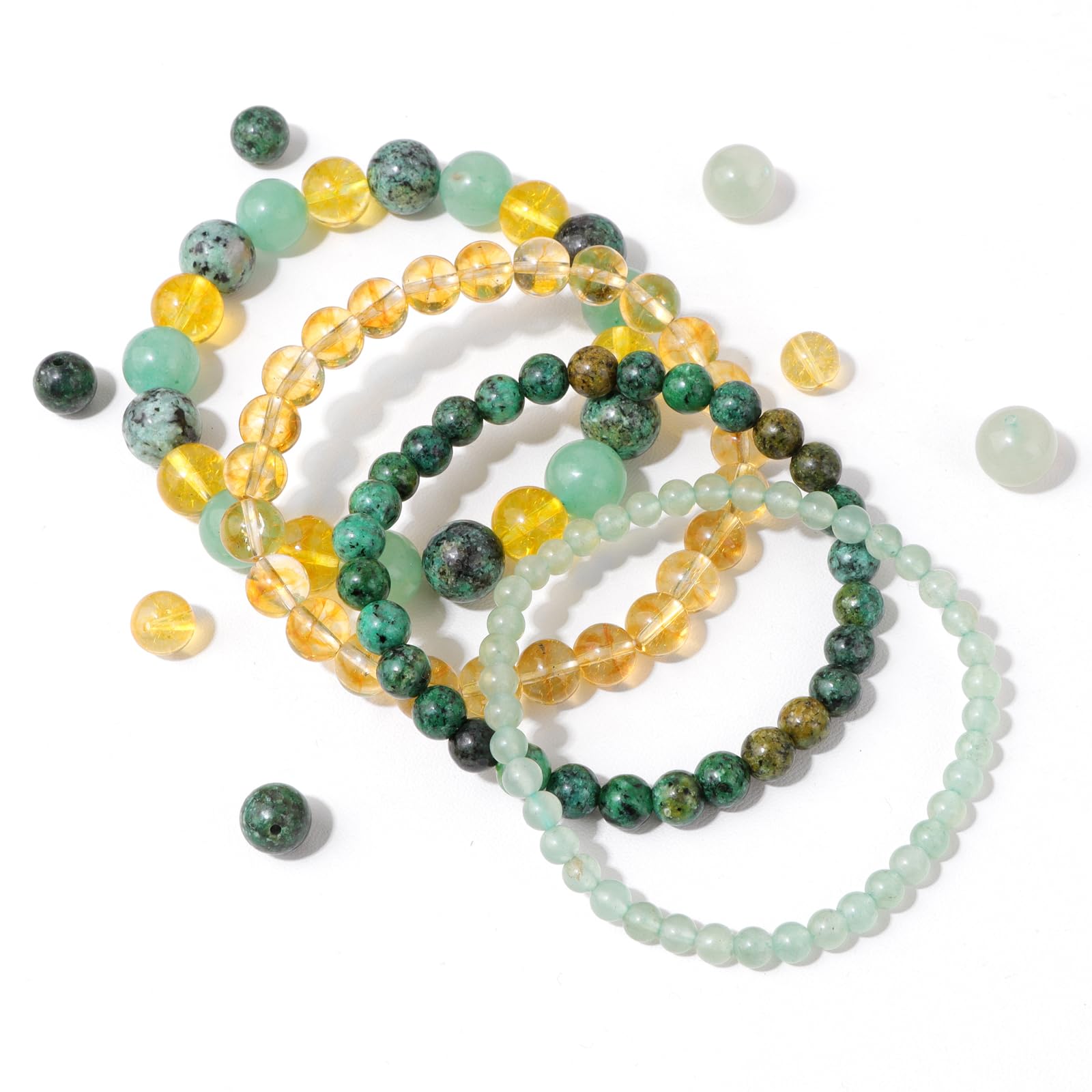 4pcs Beaded Bracelets for Women,Natural Healing Crystal Gemstones Bracelet,Anxiety Stress Relief Bracelet Handmade purple Jewelry Gifts for Women