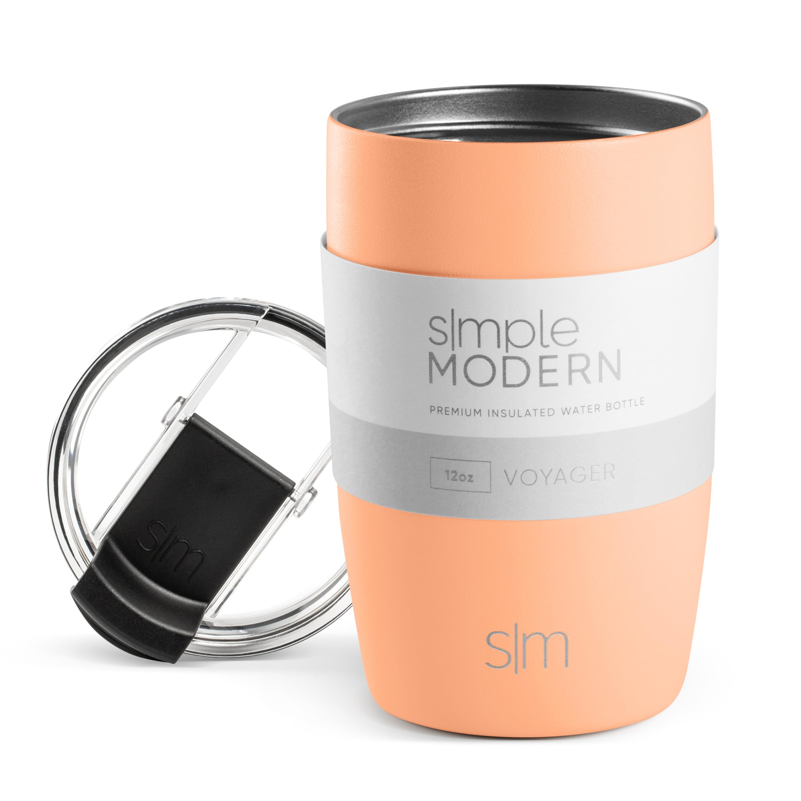 Simple Modern Travel Coffee Mug Tumbler with Flip Lid | Reusable Insulated Stainless Steel Cold Brew Iced Coffee Cup Thermos | Gifts for Women Men Him Her | Voyager Collection | 20oz | Midnight Black