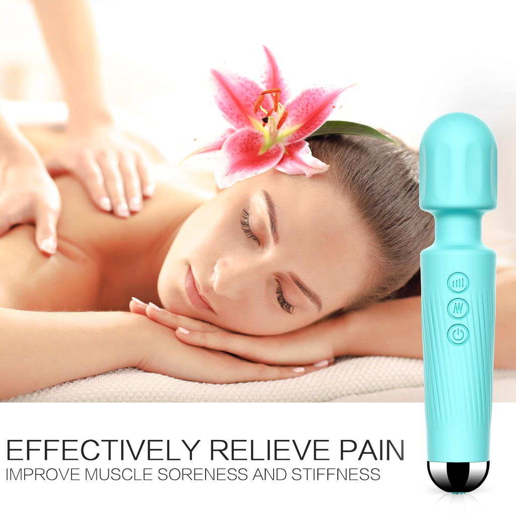 Vibrator Wand,Adult Sex Toy Wand, G Spot Dildo, Clit Vibrator, Sex Vibrators,Clitoris Stimulation,with 8 Speeds & 20 Patterns,Fully Waterproof,Vibrating Wand for her Pleasure (Rose Red)