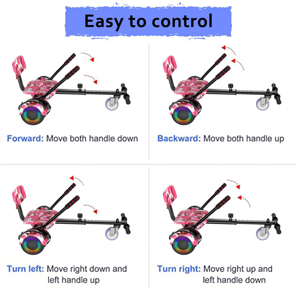 LIEAGLE Hoverboard, 6.5" Self Balancing Scooter Hover Board with Bluetooth Wheels LED Lights for Kids Adults