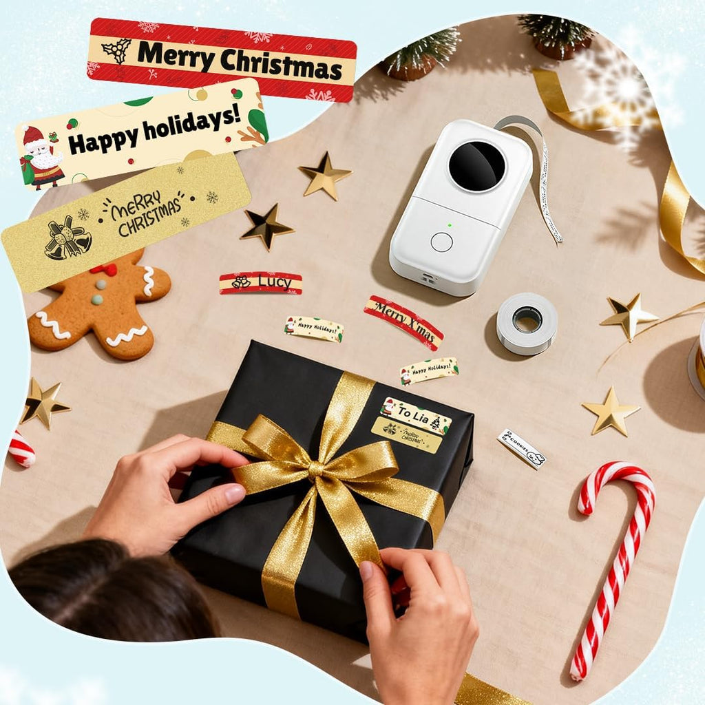 Phomemo D30 Label Maker, Bluetooth Mini Label Maker Machine, Portable Thermal Printer Small Rechargeable Labeler for Kids School Classroom Teacher Supplies, Home Office Labeler Works with Tablet/Phone