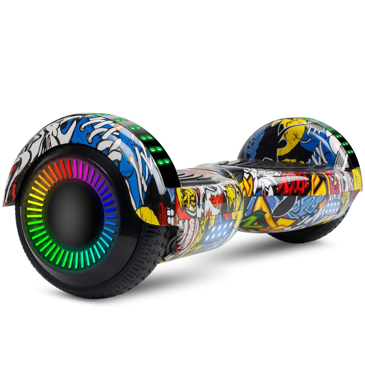 LIEAGLE Hoverboard, 6.5" Self Balancing Scooter Hover Board with Bluetooth Wheels LED Lights for Kids Adults