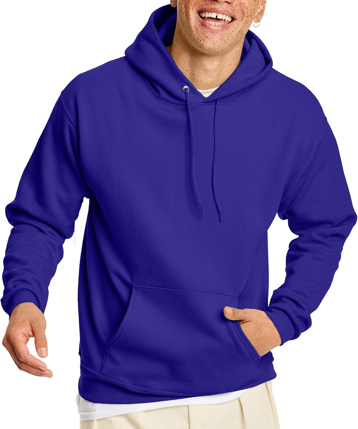 Hanes EcoSmart Hoodie, Midweight Fleece, Pullover Hooded Sweatshirt for Men