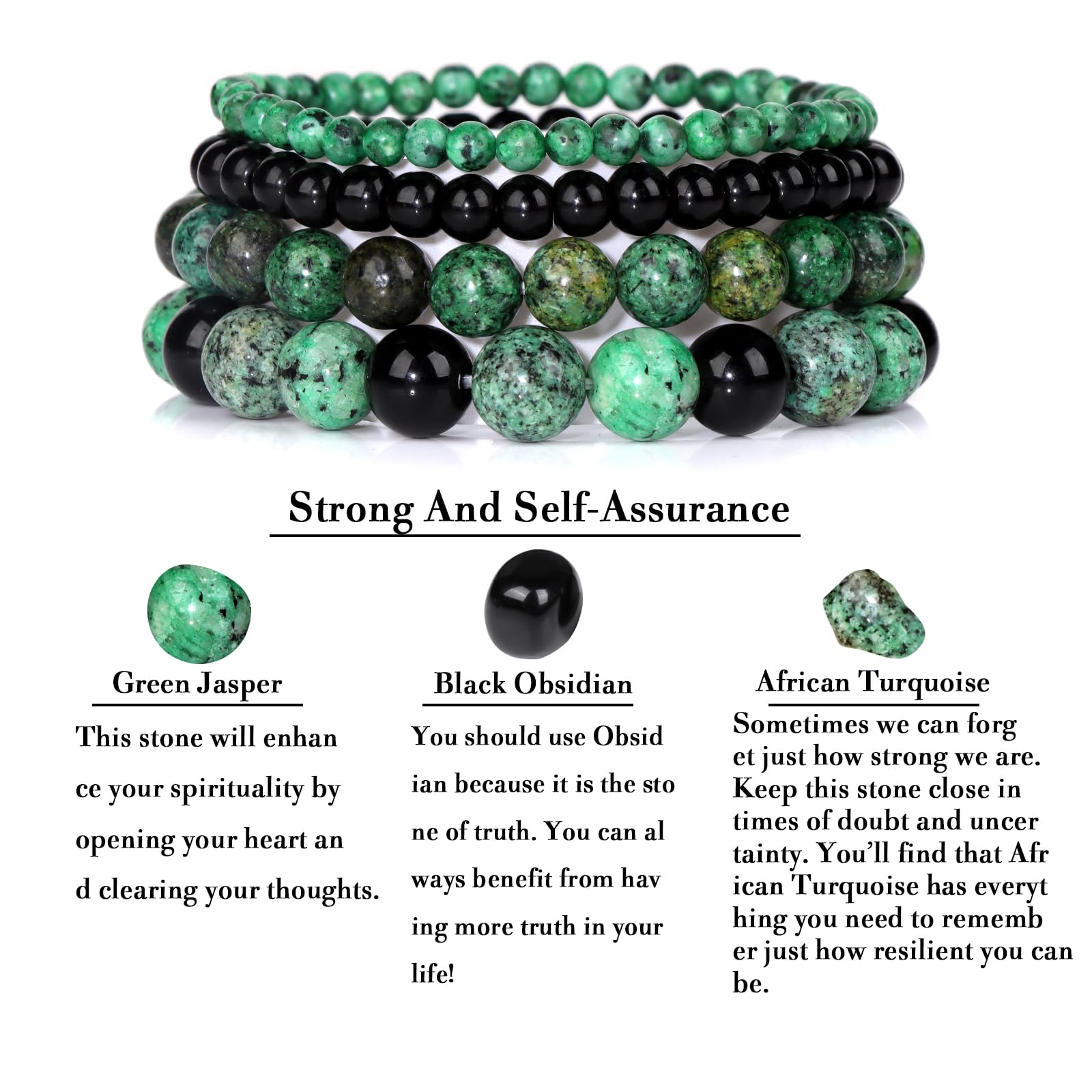 4pcs Beaded Bracelets for Women,Natural Healing Crystal Gemstones Bracelet,Anxiety Stress Relief Bracelet Handmade purple Jewelry Gifts for Women