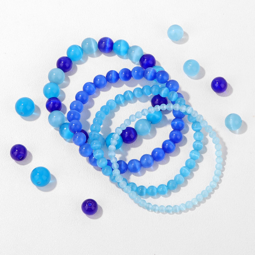 4pcs Beaded Bracelets for Women,Natural Healing Crystal Gemstones Bracelet,Anxiety Stress Relief Bracelet Handmade purple Jewelry Gifts for Women