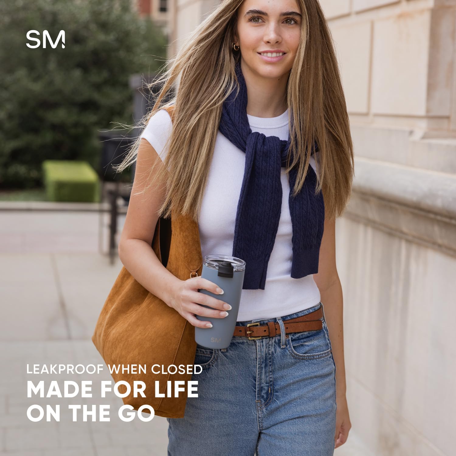 Simple Modern Travel Coffee Mug Tumbler with Flip Lid | Reusable Insulated Stainless Steel Cold Brew Iced Coffee Cup Thermos | Gifts for Women Men Him Her | Voyager Collection | 20oz | Midnight Black