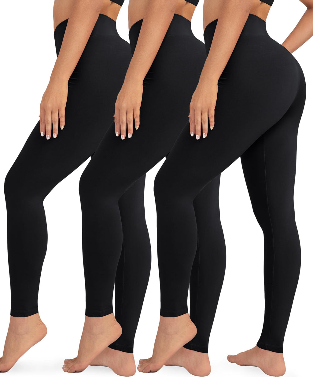 VALANDY High Waisted Leggings for Women Stretch Tummy Control Workout Running Yoga Pants Reg&Plus Size