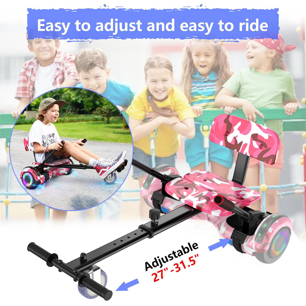 LIEAGLE Hoverboard, 6.5" Self Balancing Scooter Hover Board with Bluetooth Wheels LED Lights for Kids Adults