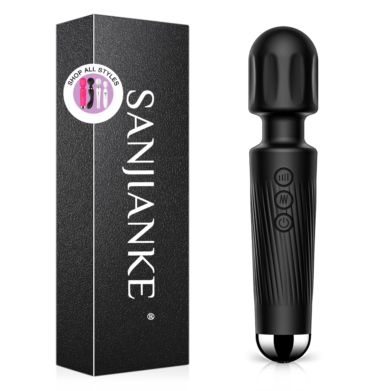 Vibrator Wand,Adult Sex Toy Wand, G Spot Dildo, Clit Vibrator, Sex Vibrators,Clitoris Stimulation,with 8 Speeds & 20 Patterns,Fully Waterproof,Vibrating Wand for her Pleasure (Rose Red)