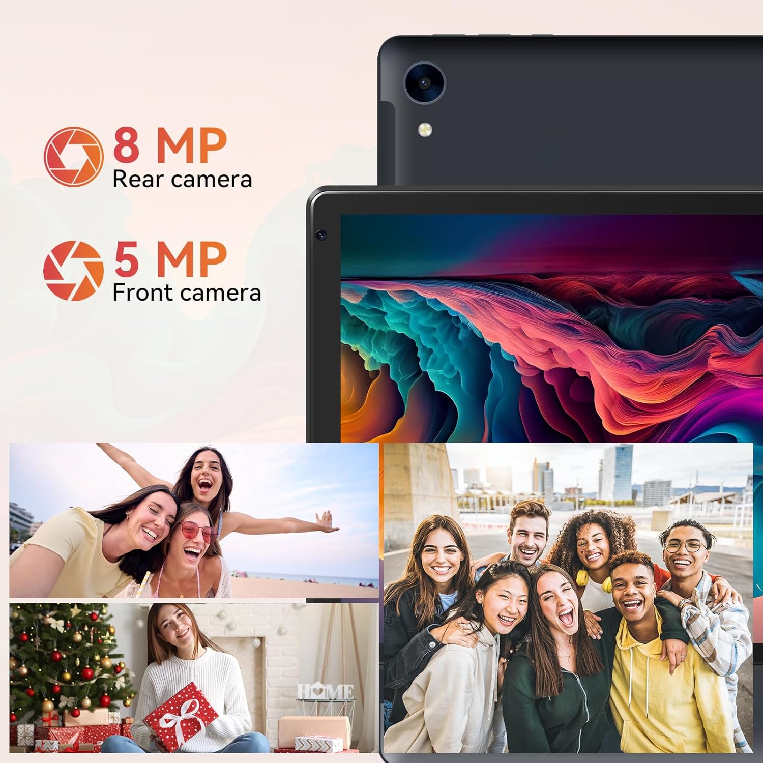 Tablet,10.1" Android Tablet with Octa-core Processor 24GB RAM 128GB ROM HD IPS Touchscreen 8H Battery, Wi-Fi 6, BT 5.0, Dual Camera, Android 15 Tablets 2025