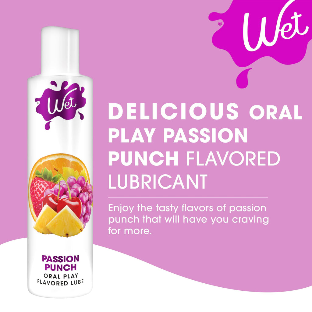 Wet Sexy Strawberry Premium Flavored Edible Lube for Men, Women and Couples | Long-Lasting, Condom Safe, Sugar Free, 9 fl oz