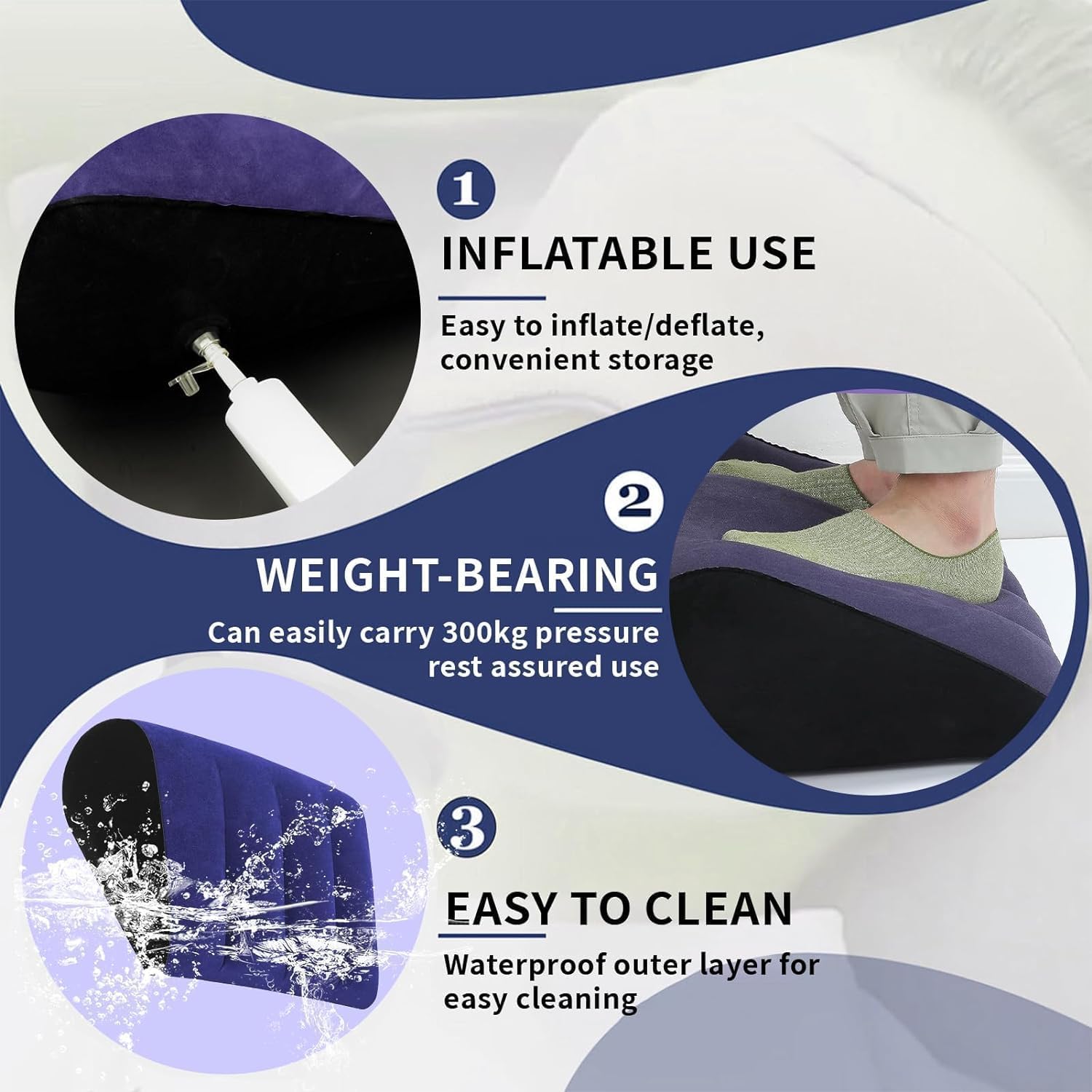 2025 Newly Upgraded Triangle Inflatable Ramp Positioning for Deeper Position Support Pillow Men Women Couples,Sex Furniture for Bedroom Sex Furniture - Ramps & Cushions Sweatshirt Z0M5