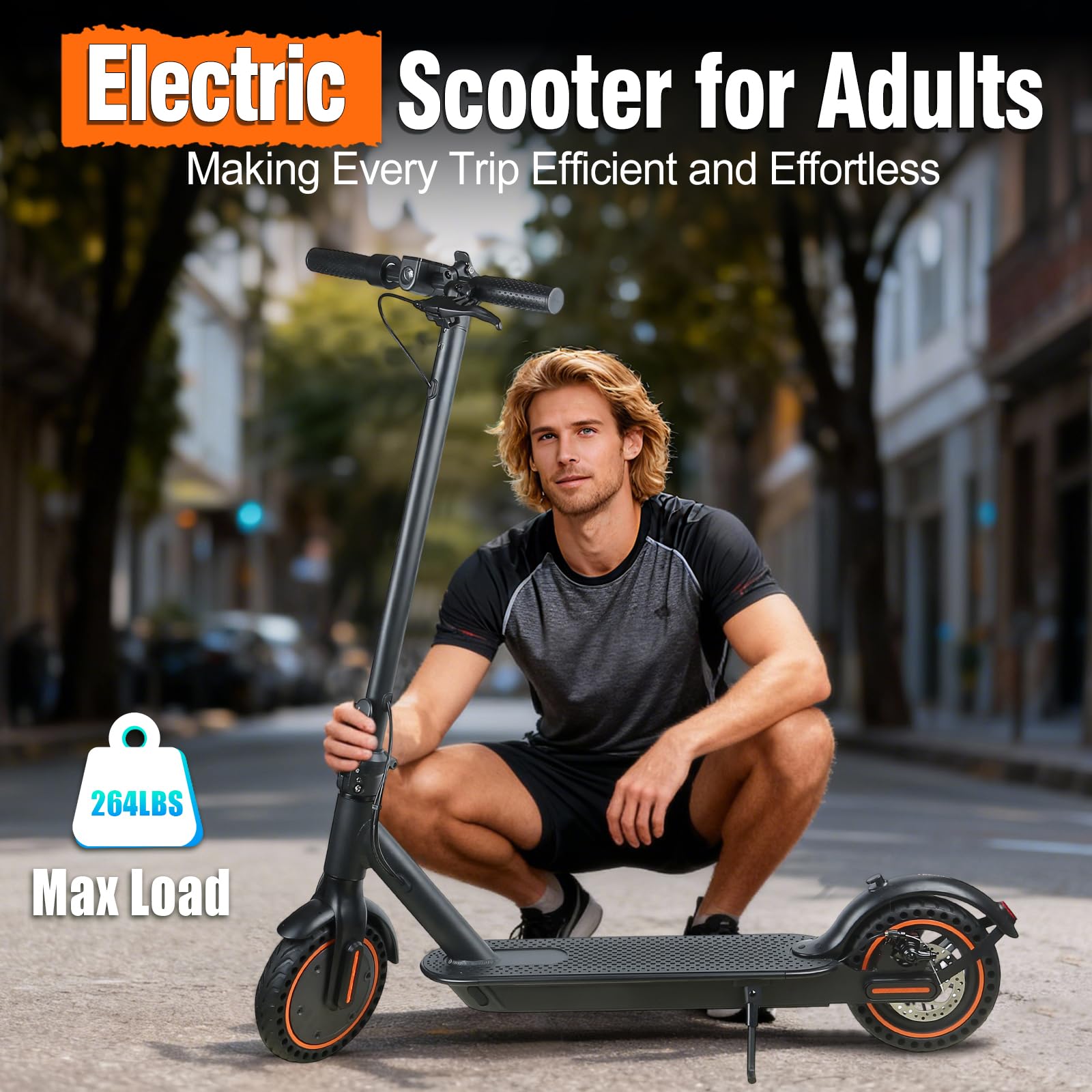 ‌Fregogo Electric Scooter for Adults - Folding Commuter E-Scooter,500W Peak Motor,12/21 Mile Long Range Adults Electric Scooter,16/19 MPH Speed,8.5" Anti-Solid Tires, Dual Brake System & App Control