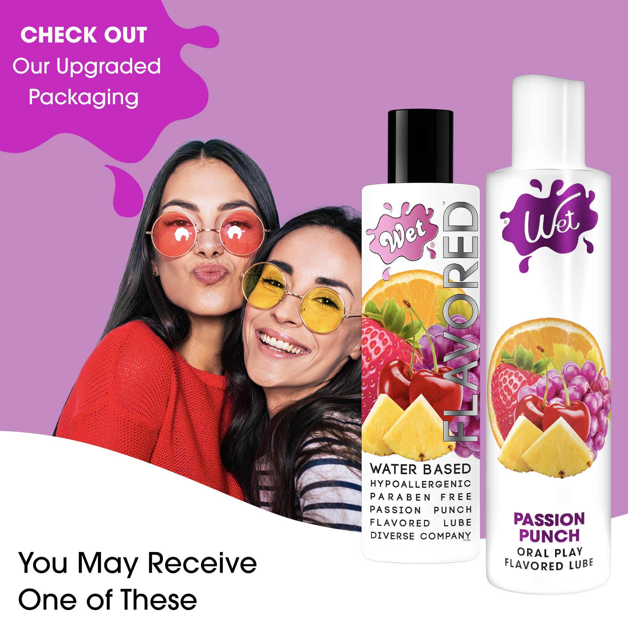 Wet Sexy Strawberry Premium Flavored Edible Lube for Men, Women and Couples | Long-Lasting, Condom Safe, Sugar Free, 9 fl oz