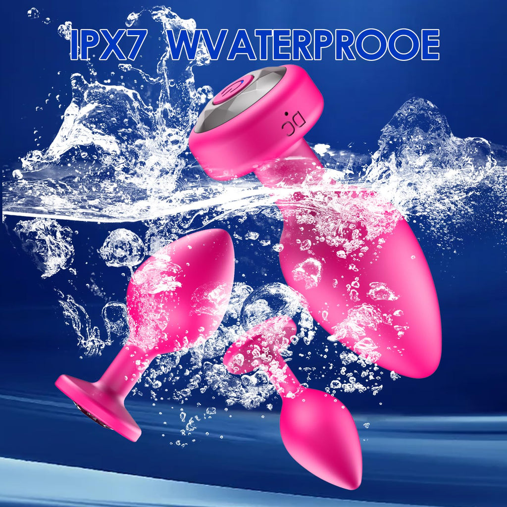 Anal Plug Sex Toys Vibrator – Silicone Butt Plugs Training Kit with Remote Control, 10 Vibration Modes, Prostate Massager for Adults – Black