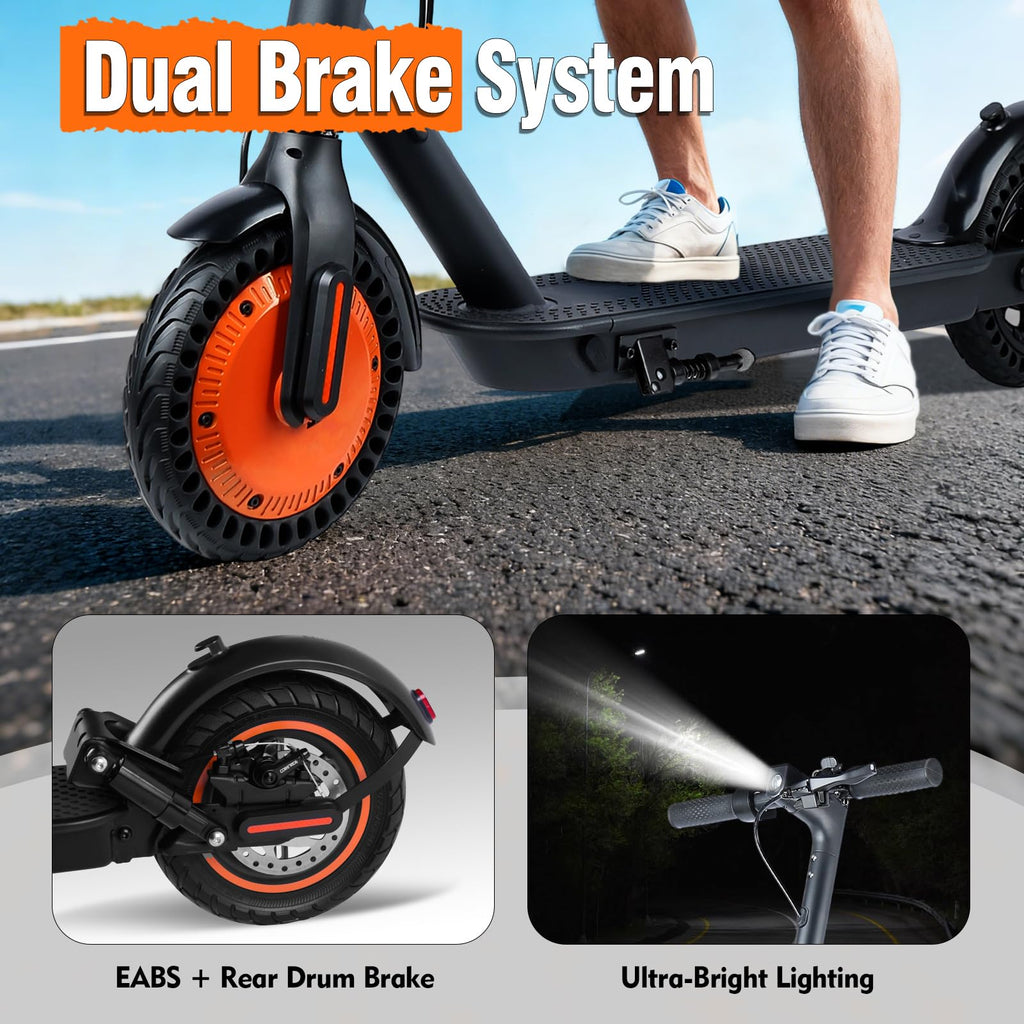 ‌Fregogo Electric Scooter for Adults - Folding Commuter E-Scooter,500W Peak Motor,12/21 Mile Long Range Adults Electric Scooter,16/19 MPH Speed,8.5" Anti-Solid Tires, Dual Brake System & App Control