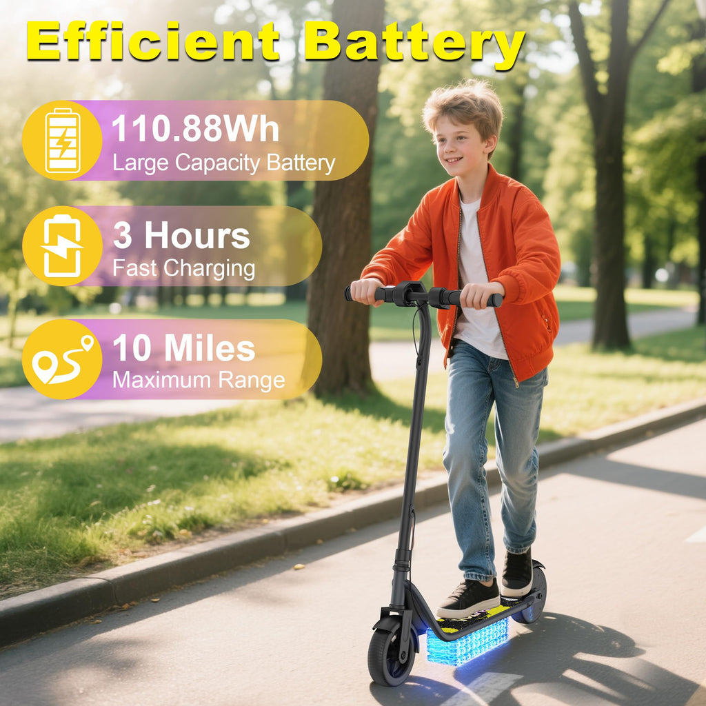 VOLPAM Electric Scooter, 350W/500W Powerful Motor, 8.5"/10" Solid Tires, 19/22Mph, 28/23/21/16 Miles Max Range, Dual Braking