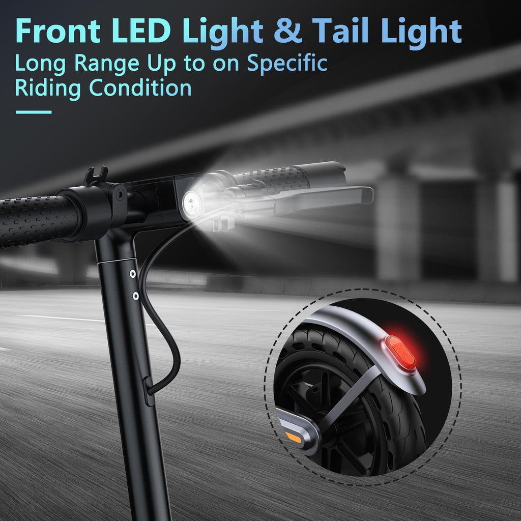 VOLPAM Electric Scooter, 350W/500W Powerful Motor, 8.5"/10" Solid Tires, 19/22Mph, 28/23/21/16 Miles Max Range, Dual Braking