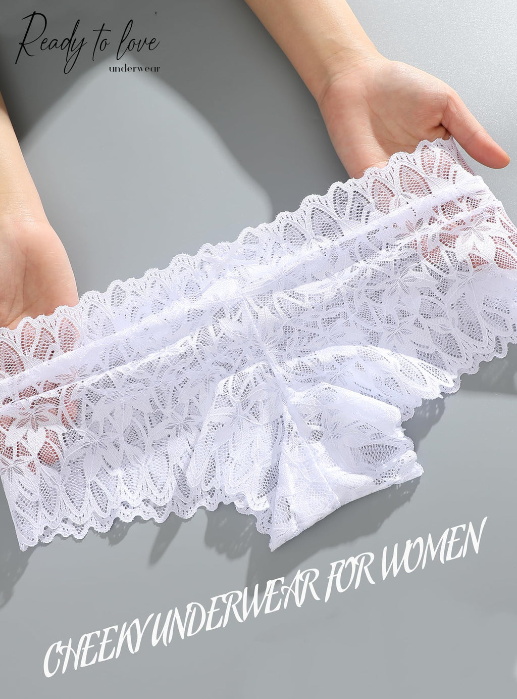 Sexy Women's Underwear Lace Shorts V Waist Breathable Cheeky Panties Boyshorts Underwear Women 5 Pack