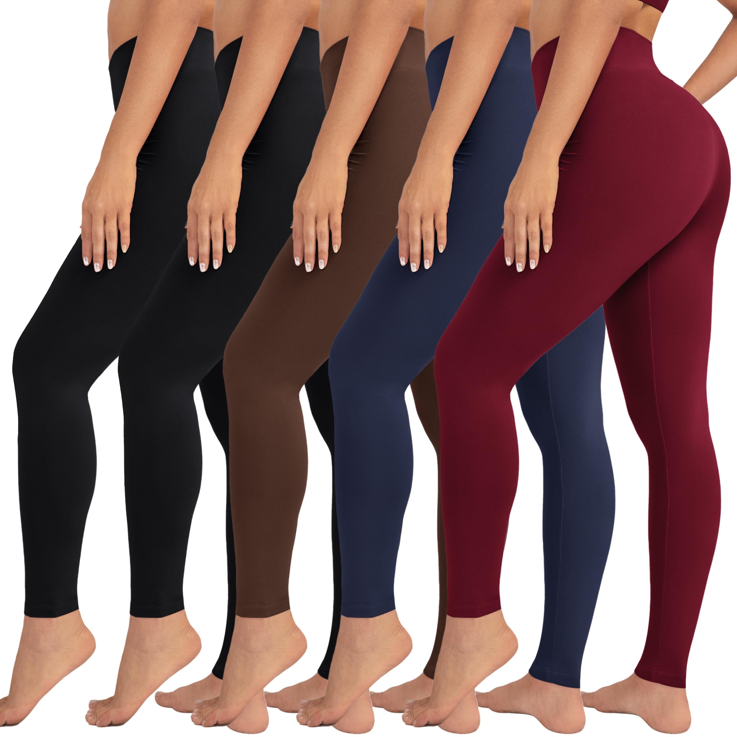 VALANDY High Waisted Leggings for Women Stretch Tummy Control Workout Running Yoga Pants Reg&Plus Size
