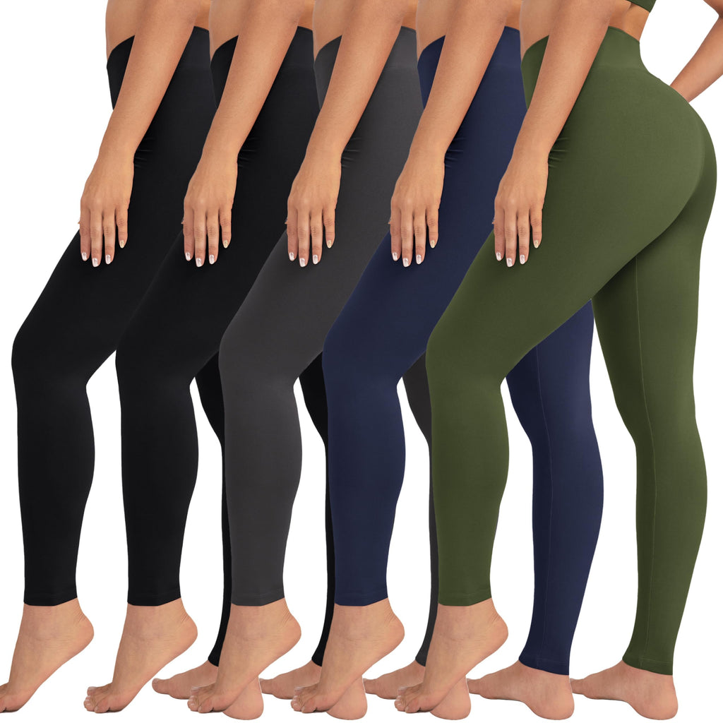VALANDY High Waisted Leggings for Women Stretch Tummy Control Workout Running Yoga Pants Reg&Plus Size