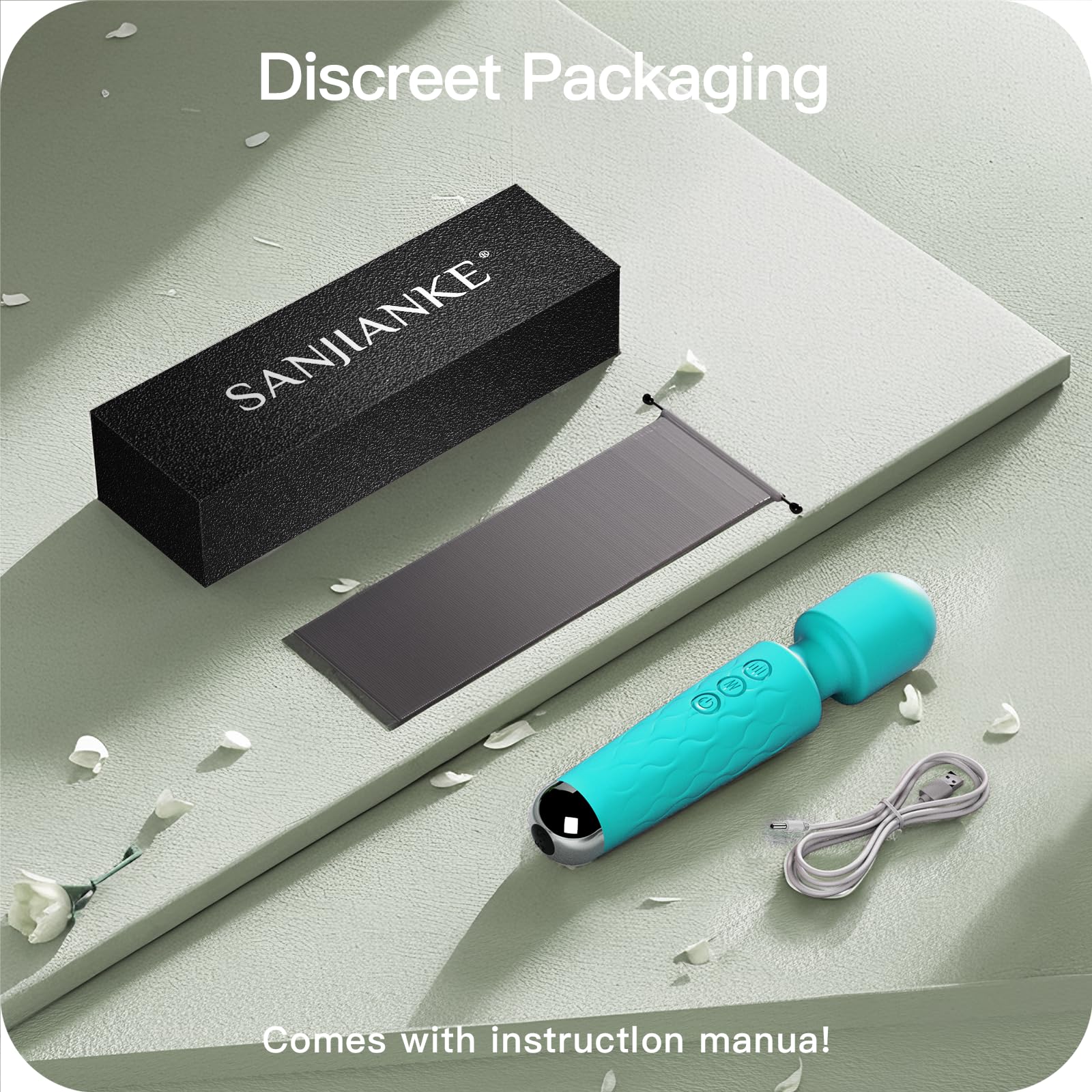 Vibrator Wand,Adult Sex Toy Wand, G Spot Dildo, Clit Vibrator, Sex Vibrators,Clitoris Stimulation,with 8 Speeds & 20 Patterns,Fully Waterproof,Vibrating Wand for her Pleasure (Rose Red)