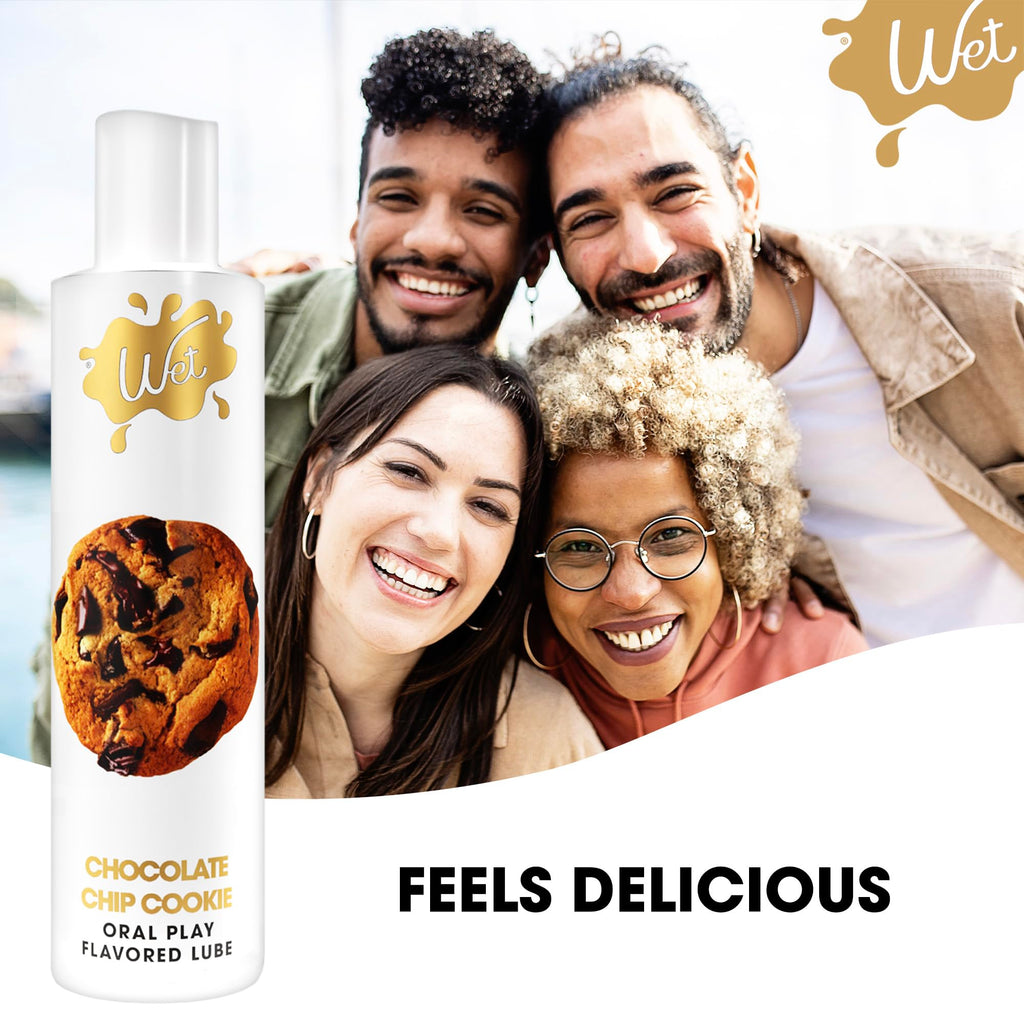 Wet Sexy Strawberry Premium Flavored Edible Lube for Men, Women and Couples | Long-Lasting, Condom Safe, Sugar Free, 9 fl oz